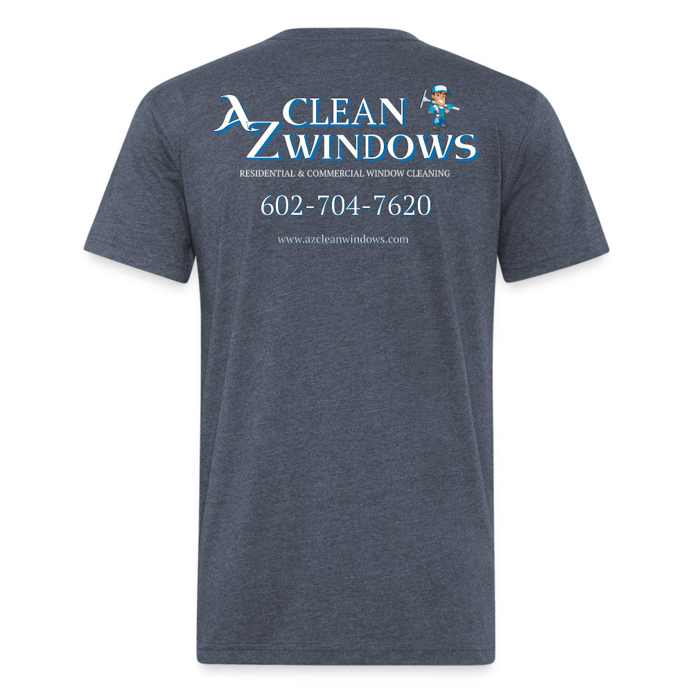 Az Clean 1**Fitted Cotton/Poly T-Shirt by Next Level - heather navy