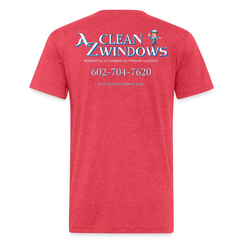 Az Clean 1**Fitted Cotton/Poly T-Shirt by Next Level - heather red