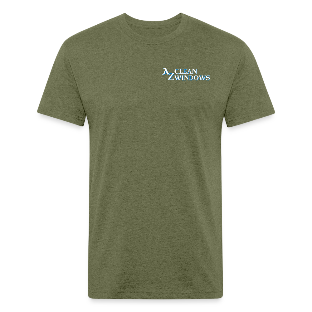 Az Clean 1**Fitted Cotton/Poly T-Shirt by Next Level - heather military green