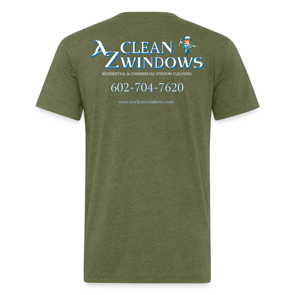 Az Clean 1**Fitted Cotton/Poly T-Shirt by Next Level - heather military green
