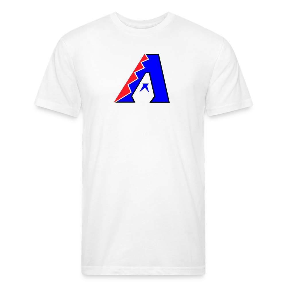 D Backs RWB* Fitted Cotton/Poly T-Shirt by Next Level - white