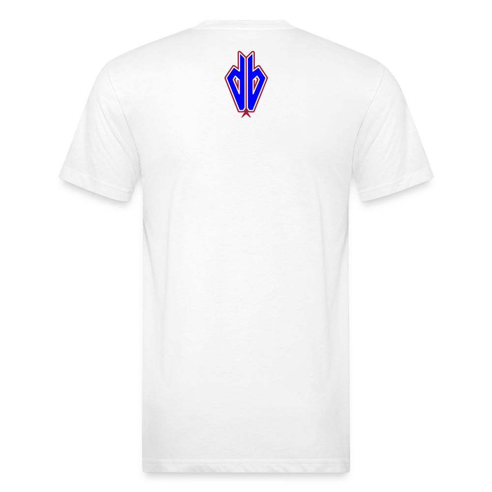 D Backs RWB* Fitted Cotton/Poly T-Shirt by Next Level - white