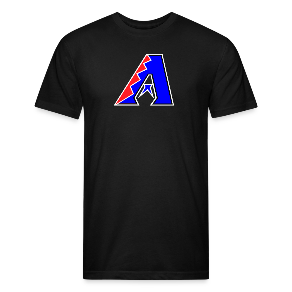 D Backs RWB* Fitted Cotton/Poly T-Shirt by Next Level - black