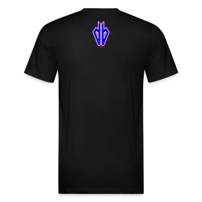 D Backs RWB* Fitted Cotton/Poly T-Shirt by Next Level - black