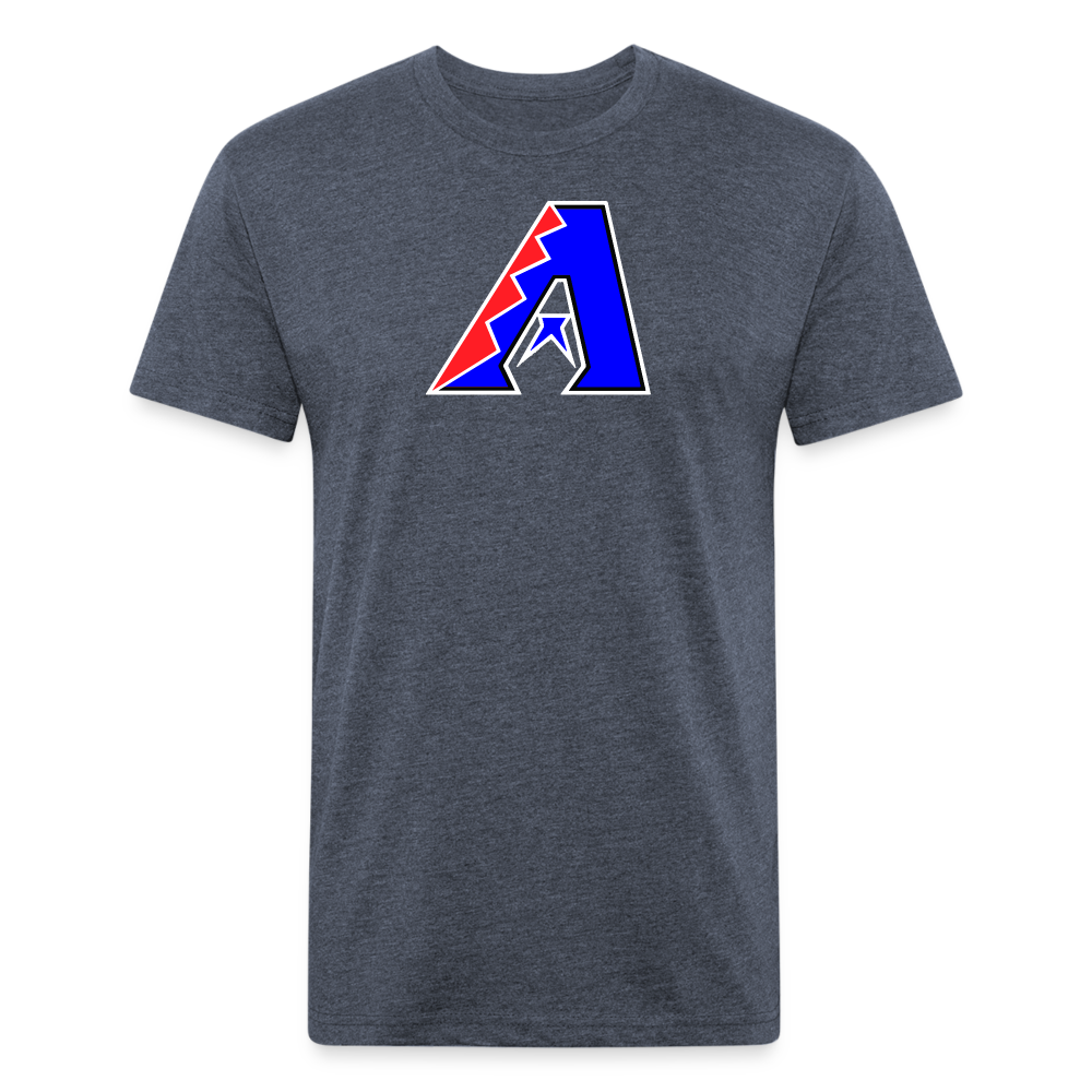 D Backs RWB* Fitted Cotton/Poly T-Shirt by Next Level - heather navy