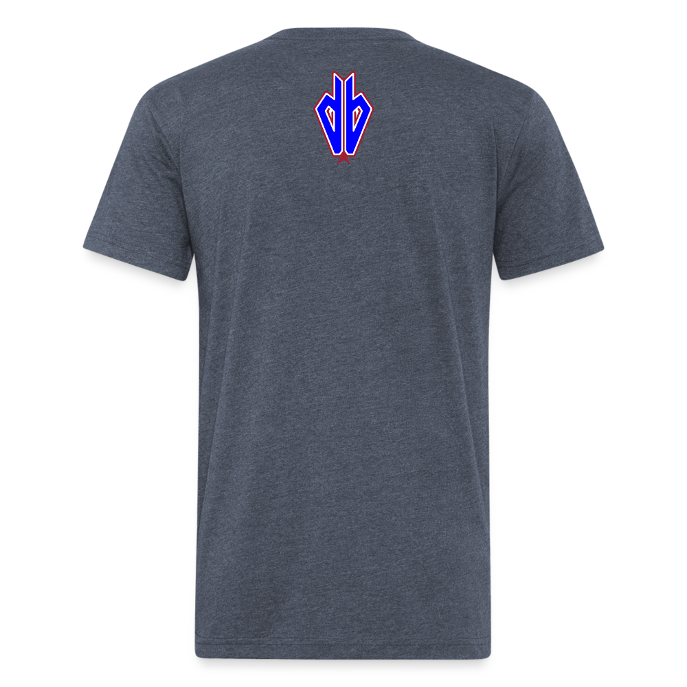 D Backs RWB* Fitted Cotton/Poly T-Shirt by Next Level - heather navy
