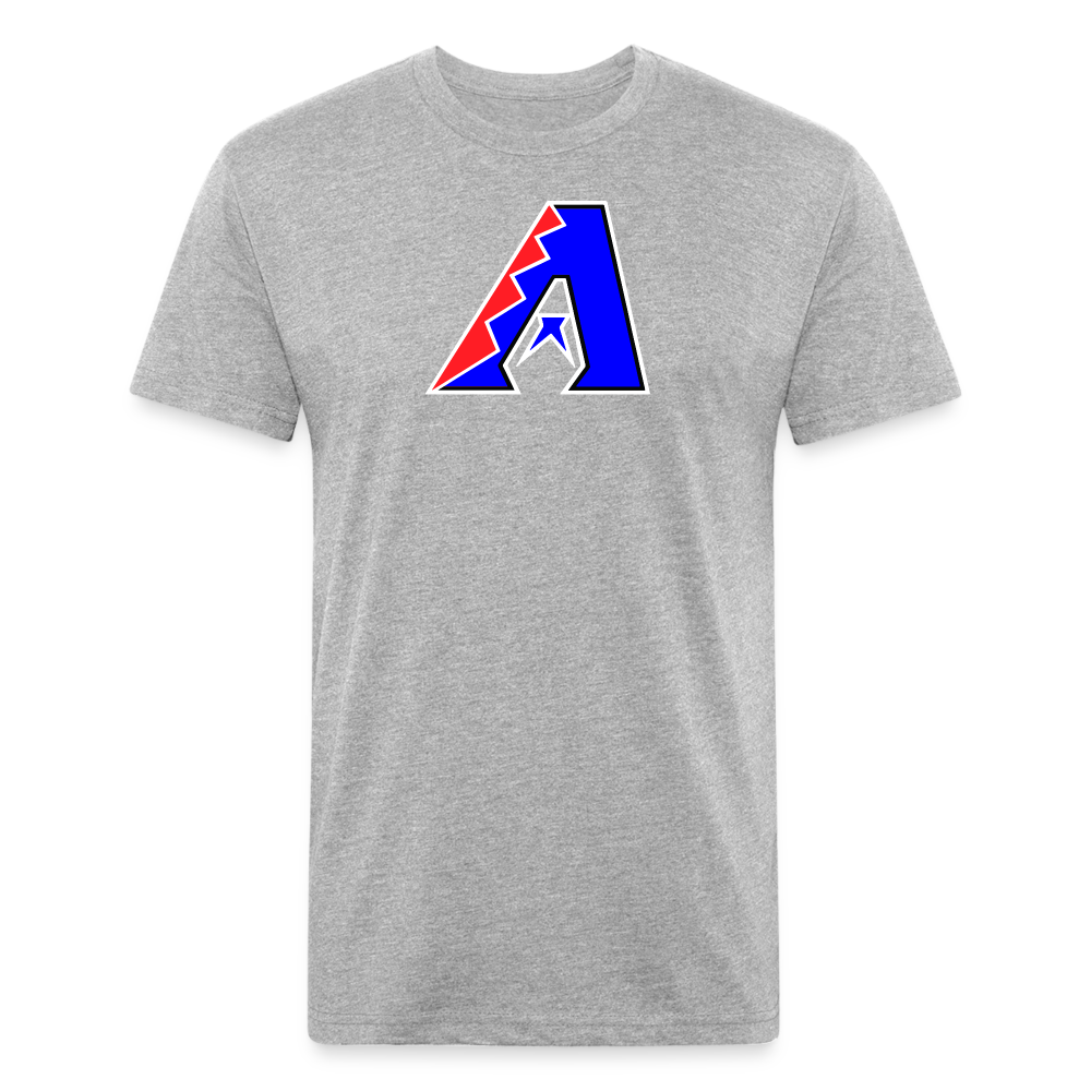 D Backs RWB* Fitted Cotton/Poly T-Shirt by Next Level - heather gray