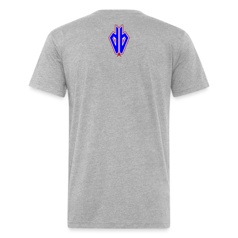 D Backs RWB* Fitted Cotton/Poly T-Shirt by Next Level - heather gray