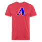 D Backs RWB* Fitted Cotton/Poly T-Shirt by Next Level - heather red