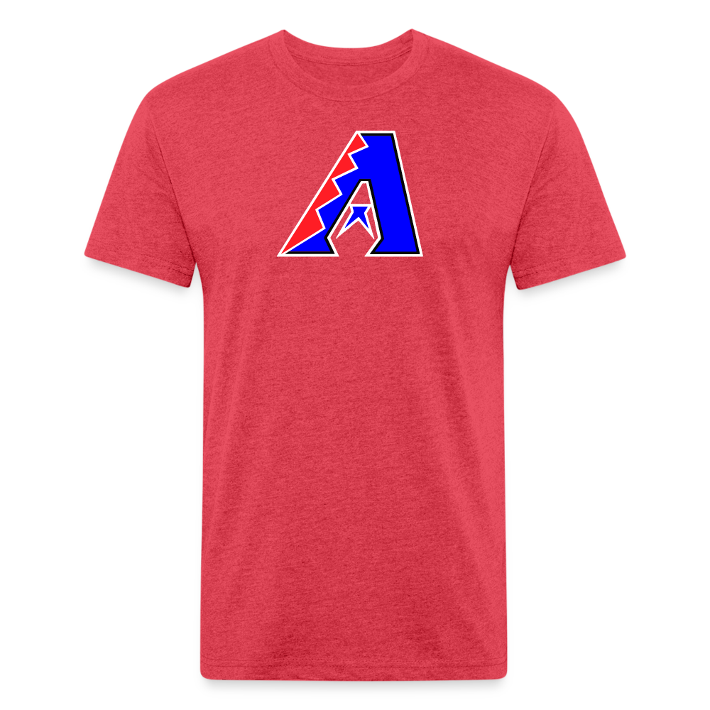 D Backs RWB* Fitted Cotton/Poly T-Shirt by Next Level - heather red