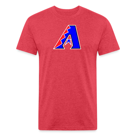 D Backs RWB* Fitted Cotton/Poly T-Shirt by Next Level - heather red
