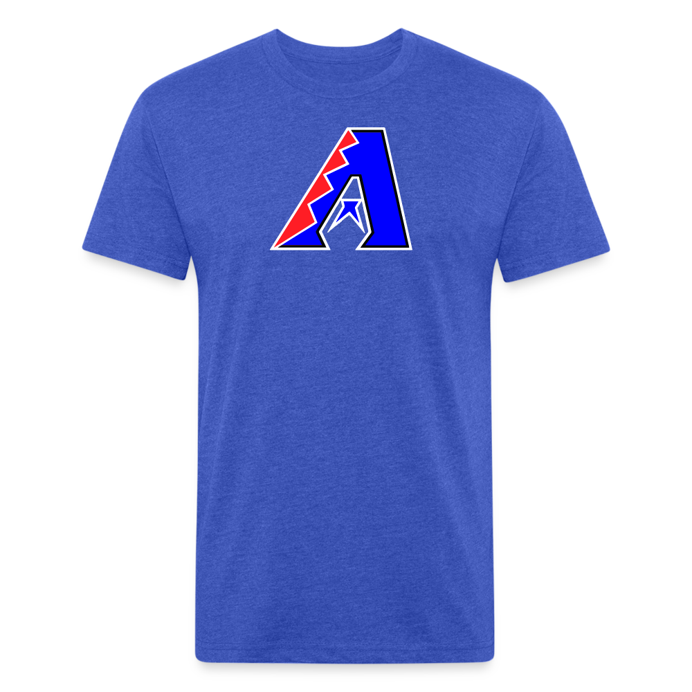 D Backs RWB* Fitted Cotton/Poly T-Shirt by Next Level - heather royal