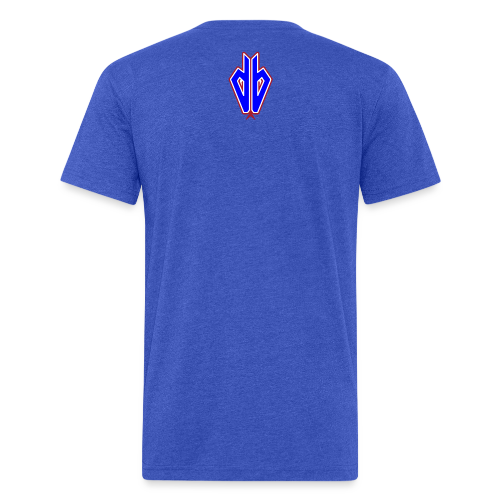 D Backs RWB* Fitted Cotton/Poly T-Shirt by Next Level - heather royal