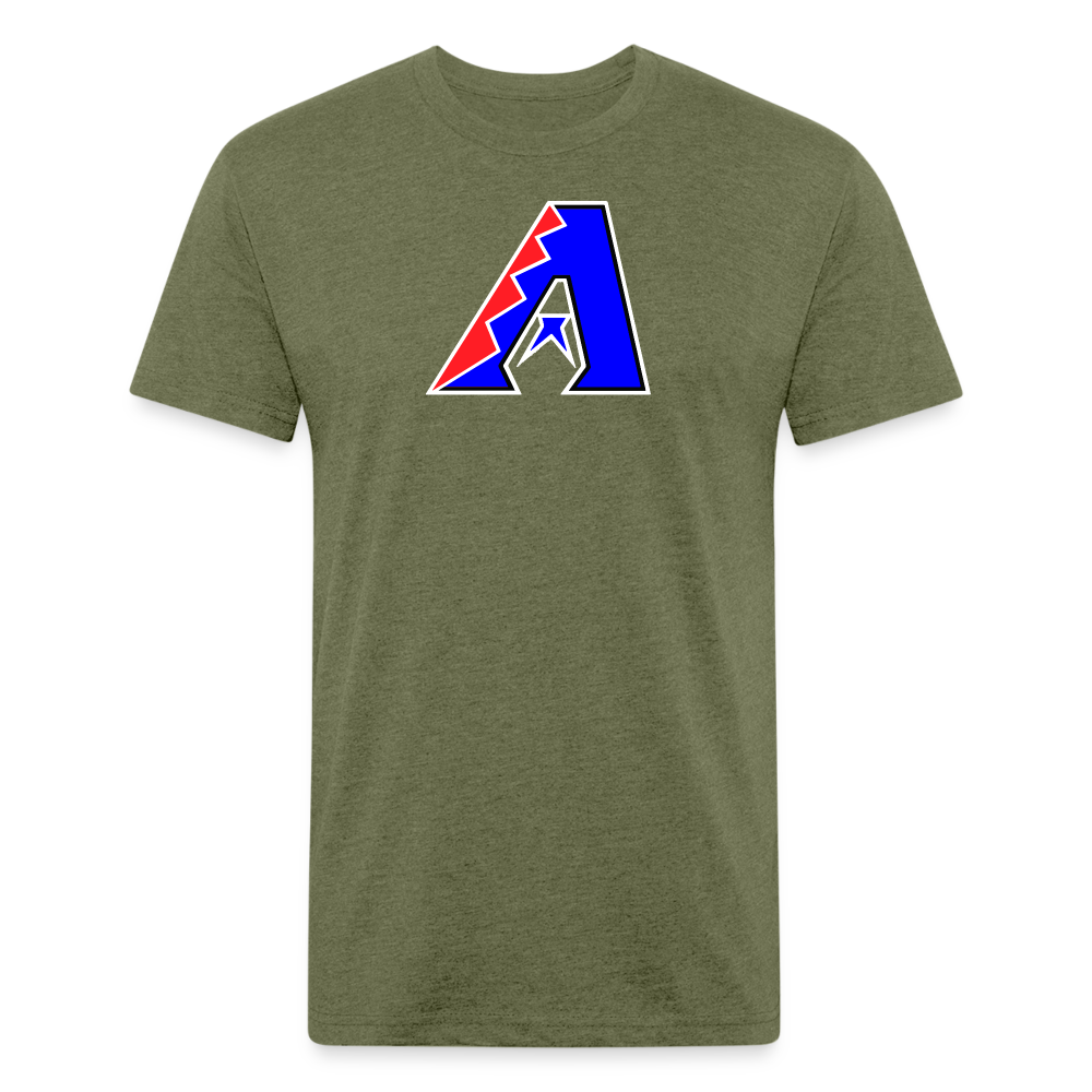 D Backs RWB* Fitted Cotton/Poly T-Shirt by Next Level - heather military green