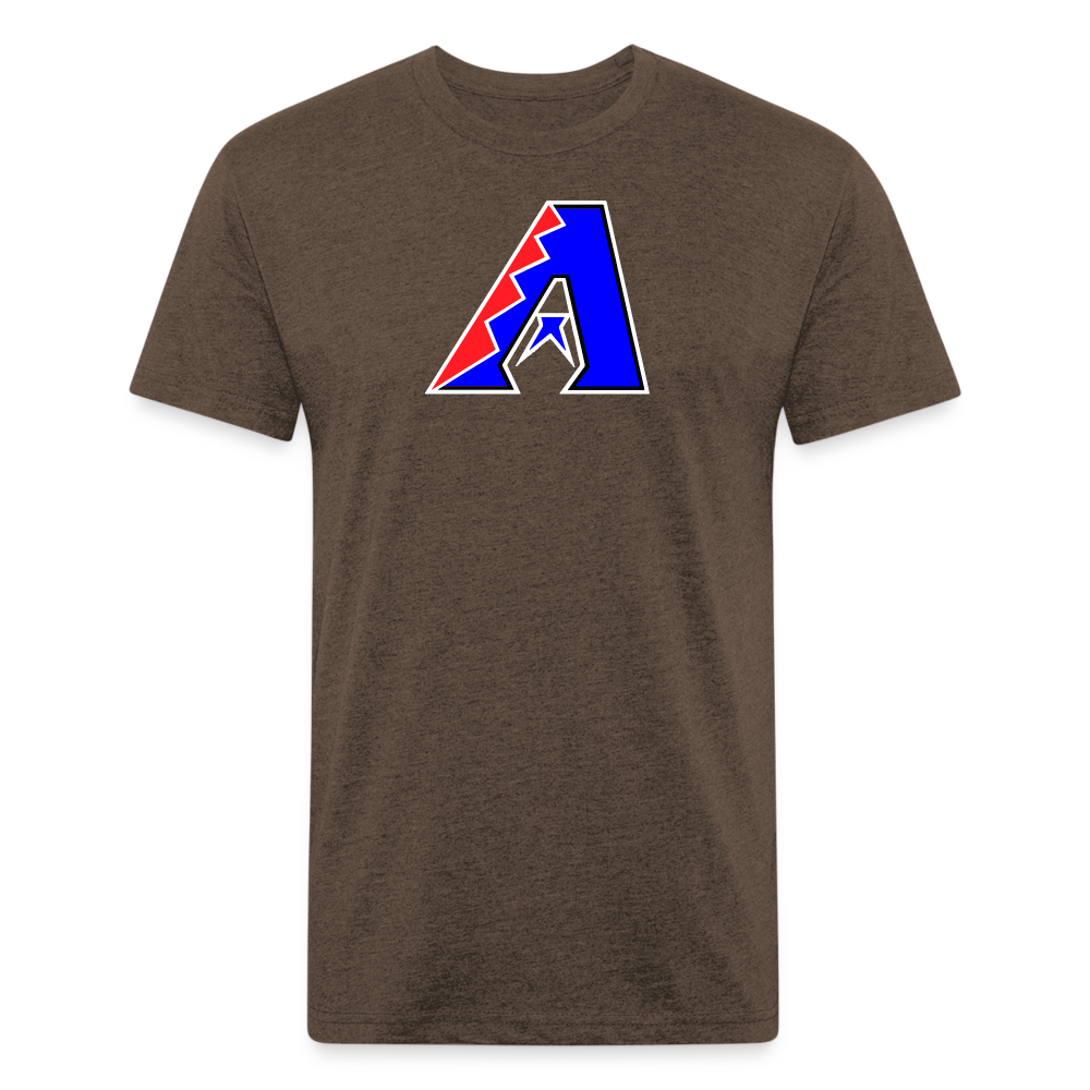 D Backs RWB* Fitted Cotton/Poly T-Shirt by Next Level - heather espresso