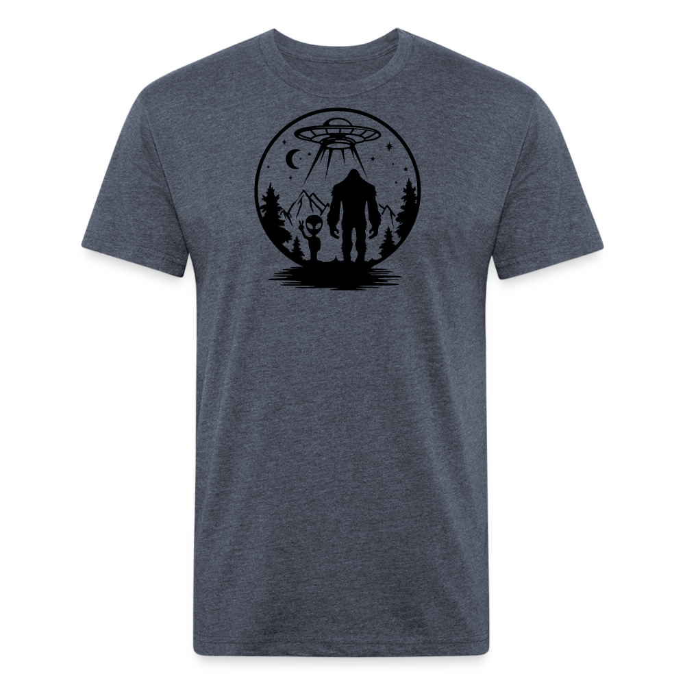 Alien BF* Fitted Cotton/Poly T-Shirt by Next Level - heather navy