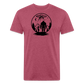 Alien BF* Fitted Cotton/Poly T-Shirt by Next Level - heather burgundy