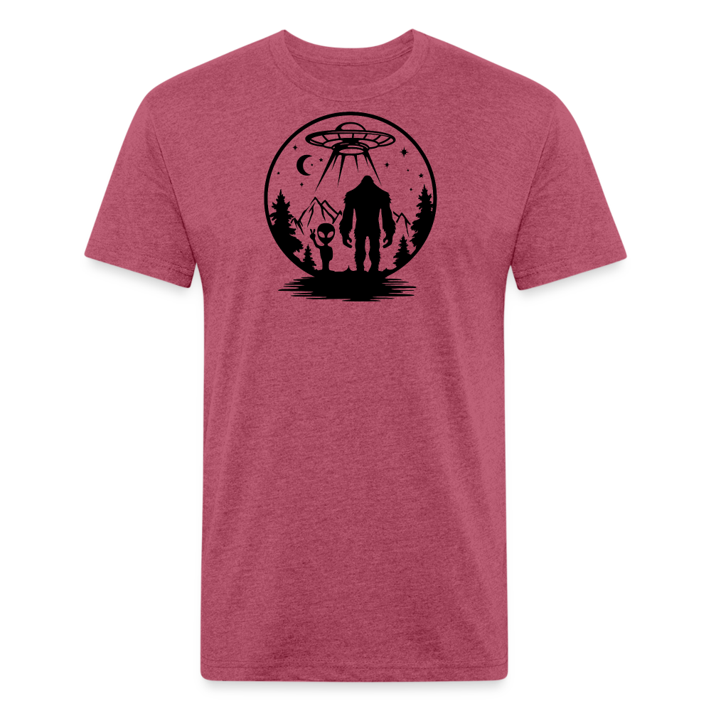Alien BF* Fitted Cotton/Poly T-Shirt by Next Level - heather burgundy