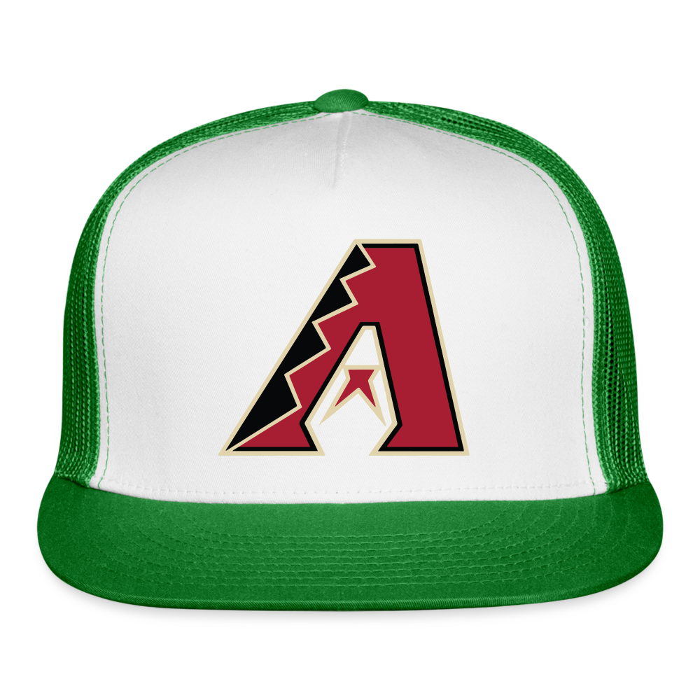 D Baks Trucker Cap - white/kelly green