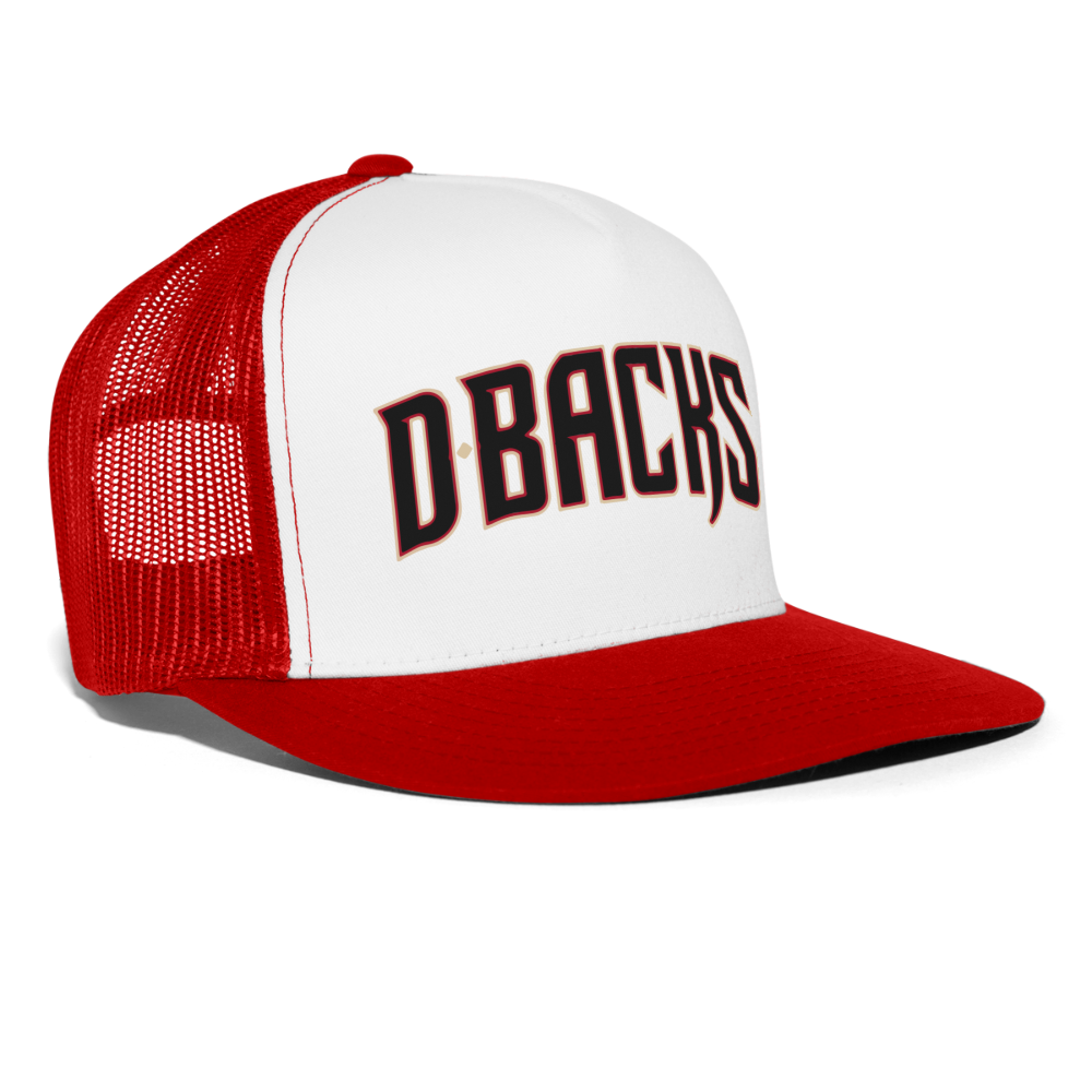 d baks 3 Trucker Cap - white/red
