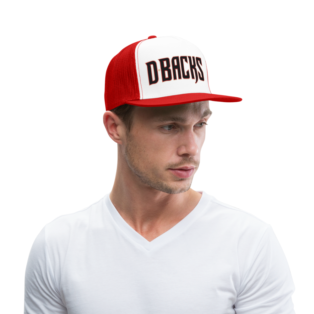 d baks 3 Trucker Cap - white/red