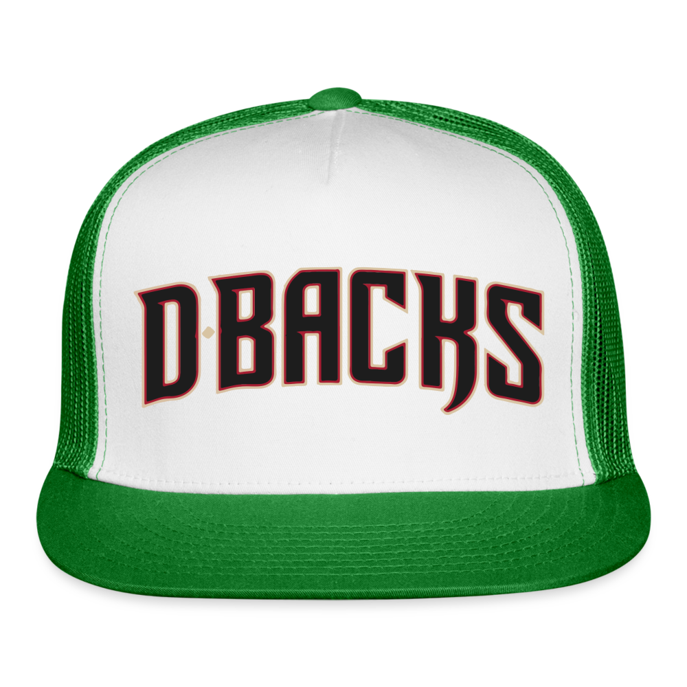 d baks 3 Trucker Cap - white/kelly green