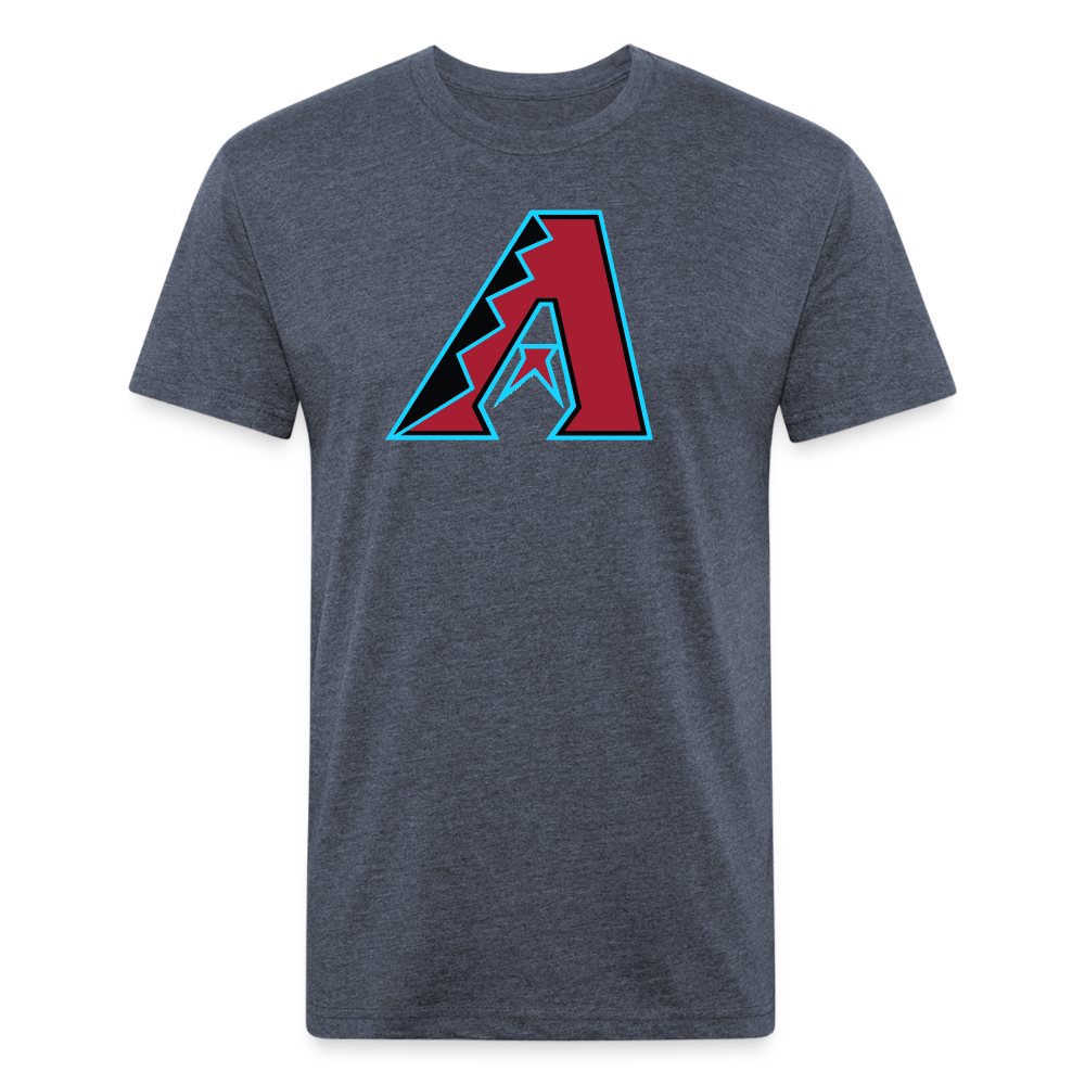 D Baks A 1 Fitted Cotton/Poly T-Shirt by Next Level - heather navy