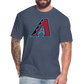 D Baks A 1 Fitted Cotton/Poly T-Shirt by Next Level - heather navy