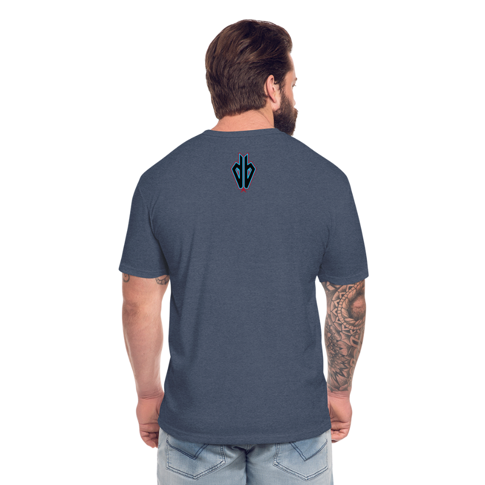 D Baks A 1 Fitted Cotton/Poly T-Shirt by Next Level - heather navy