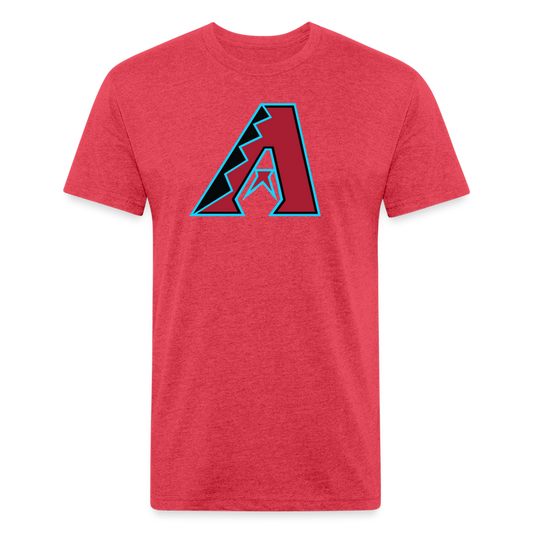 D Baks A 1 Fitted Cotton/Poly T-Shirt by Next Level - heather red