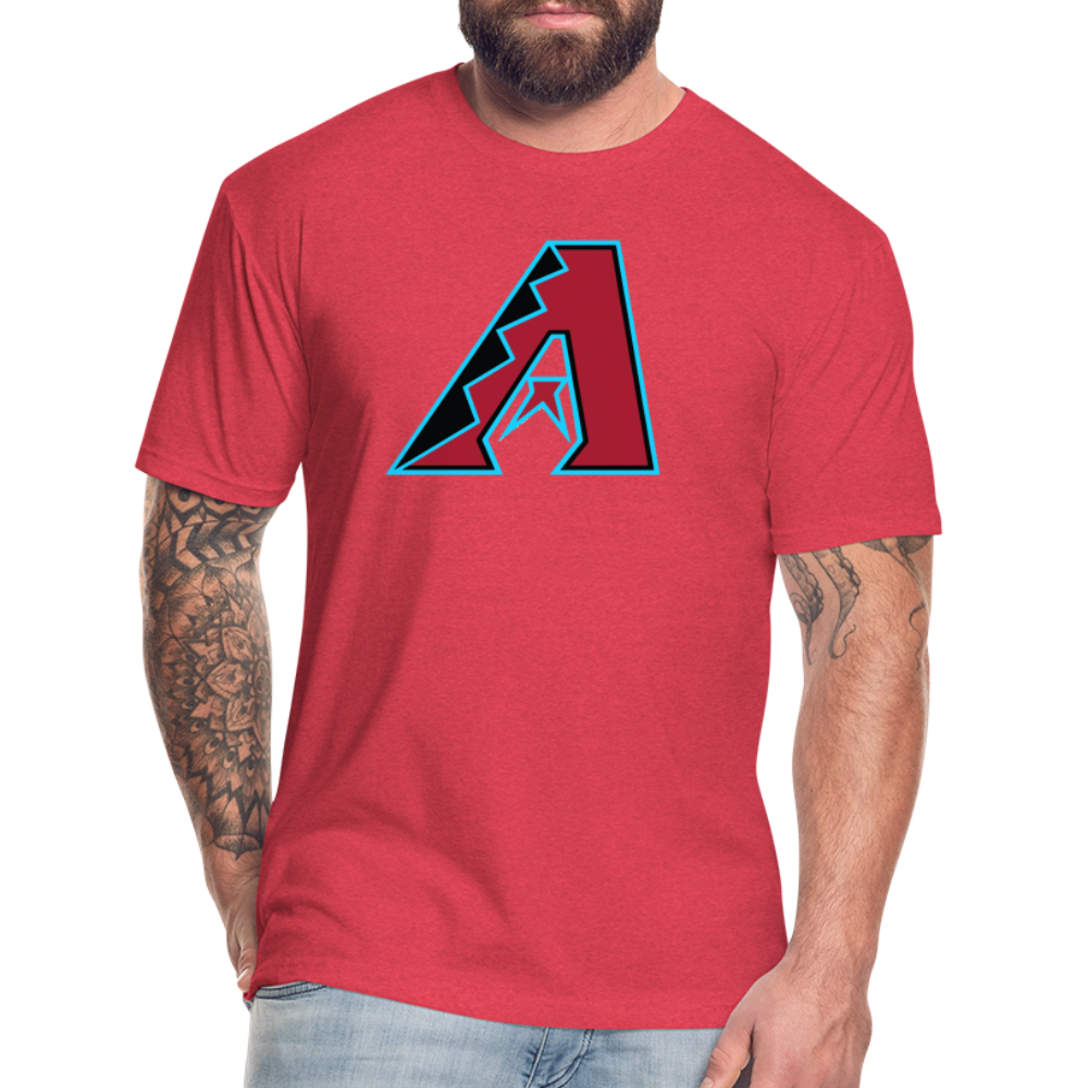 D Baks A 1 Fitted Cotton/Poly T-Shirt by Next Level - heather red