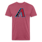 D Baks A 1 Fitted Cotton/Poly T-Shirt by Next Level - heather burgundy