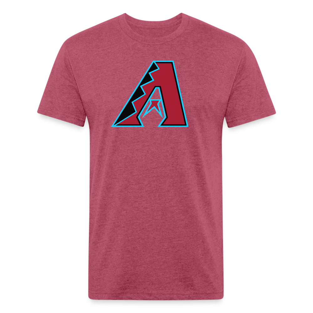 D Baks A 1 Fitted Cotton/Poly T-Shirt by Next Level - heather burgundy