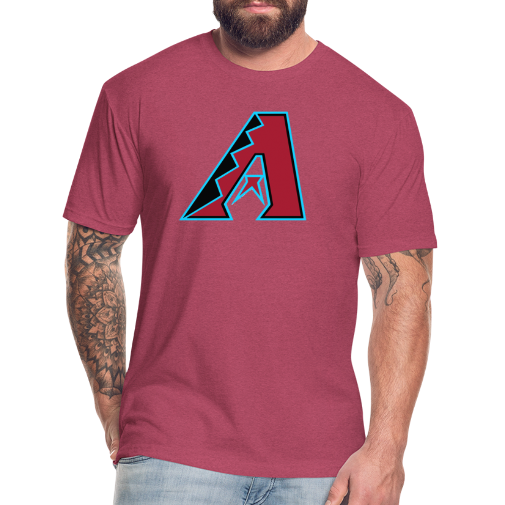 D Baks A 1 Fitted Cotton/Poly T-Shirt by Next Level - heather burgundy