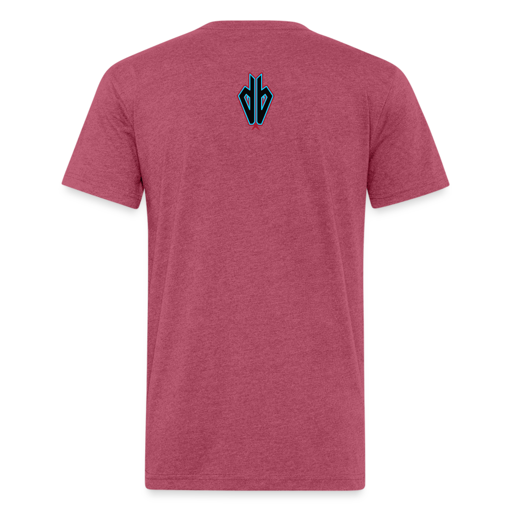 D Baks A 1 Fitted Cotton/Poly T-Shirt by Next Level - heather burgundy