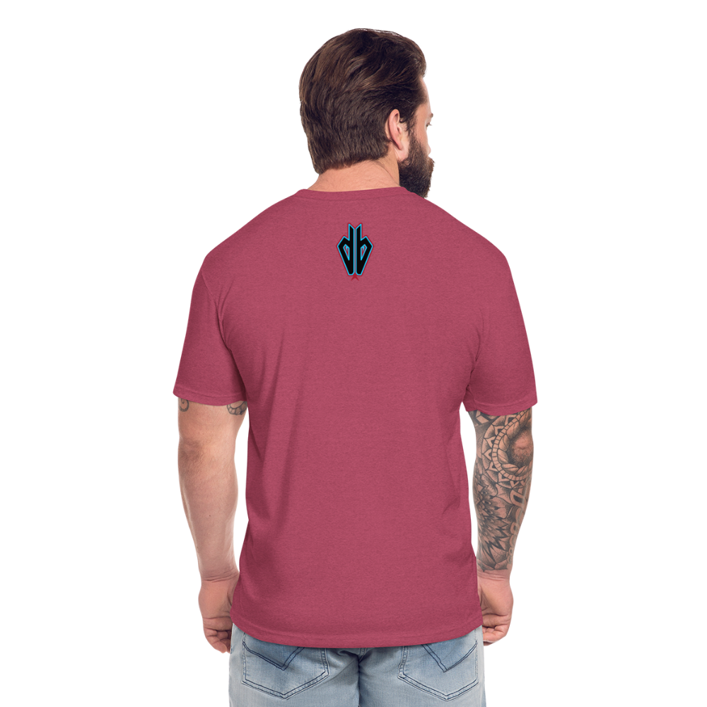 D Baks A 1 Fitted Cotton/Poly T-Shirt by Next Level - heather burgundy