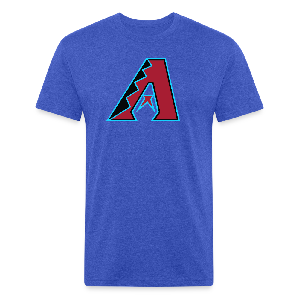 D Baks A 1 Fitted Cotton/Poly T-Shirt by Next Level - heather royal