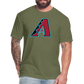 D Baks A 1 Fitted Cotton/Poly T-Shirt by Next Level - heather military green