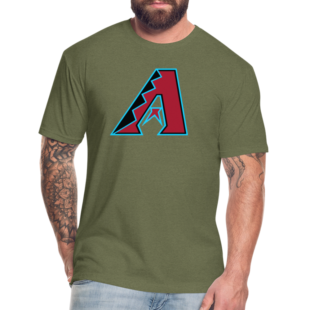 D Baks A 1 Fitted Cotton/Poly T-Shirt by Next Level - heather military green