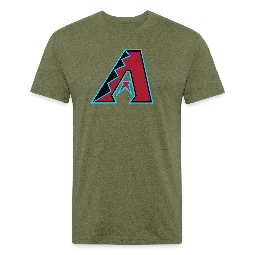 D Baks A 1 Fitted Cotton/Poly T-Shirt by Next Level - heather military green