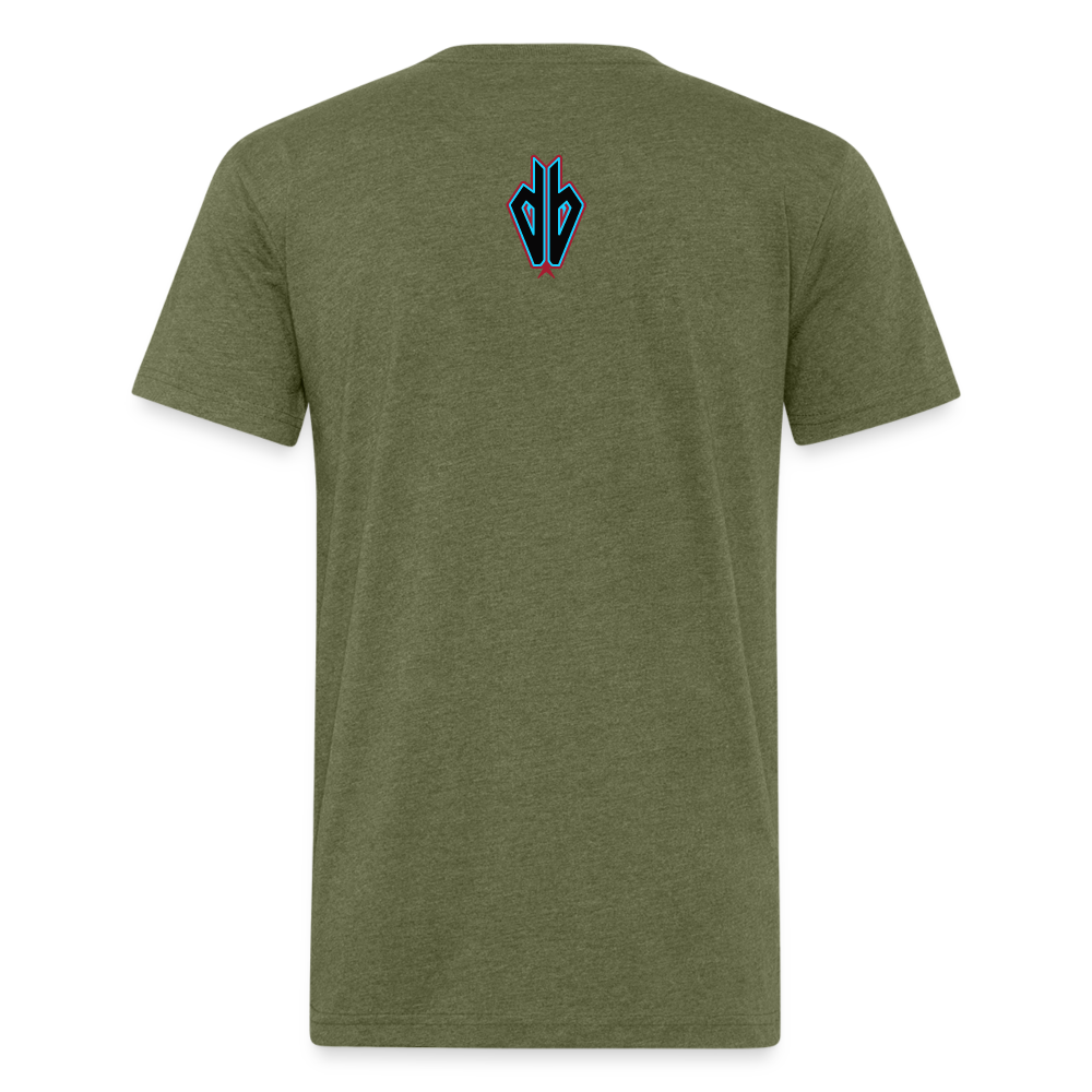 D Baks A 1 Fitted Cotton/Poly T-Shirt by Next Level - heather military green