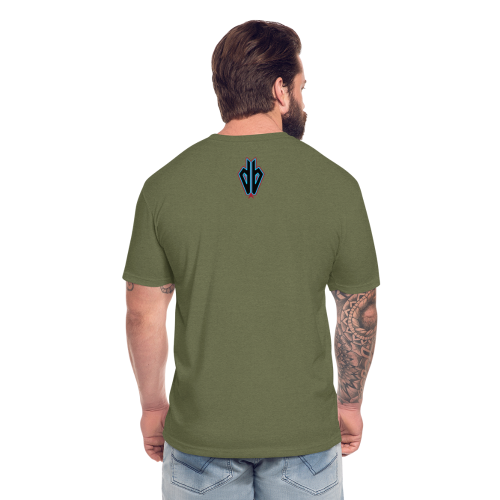 D Baks A 1 Fitted Cotton/Poly T-Shirt by Next Level - heather military green