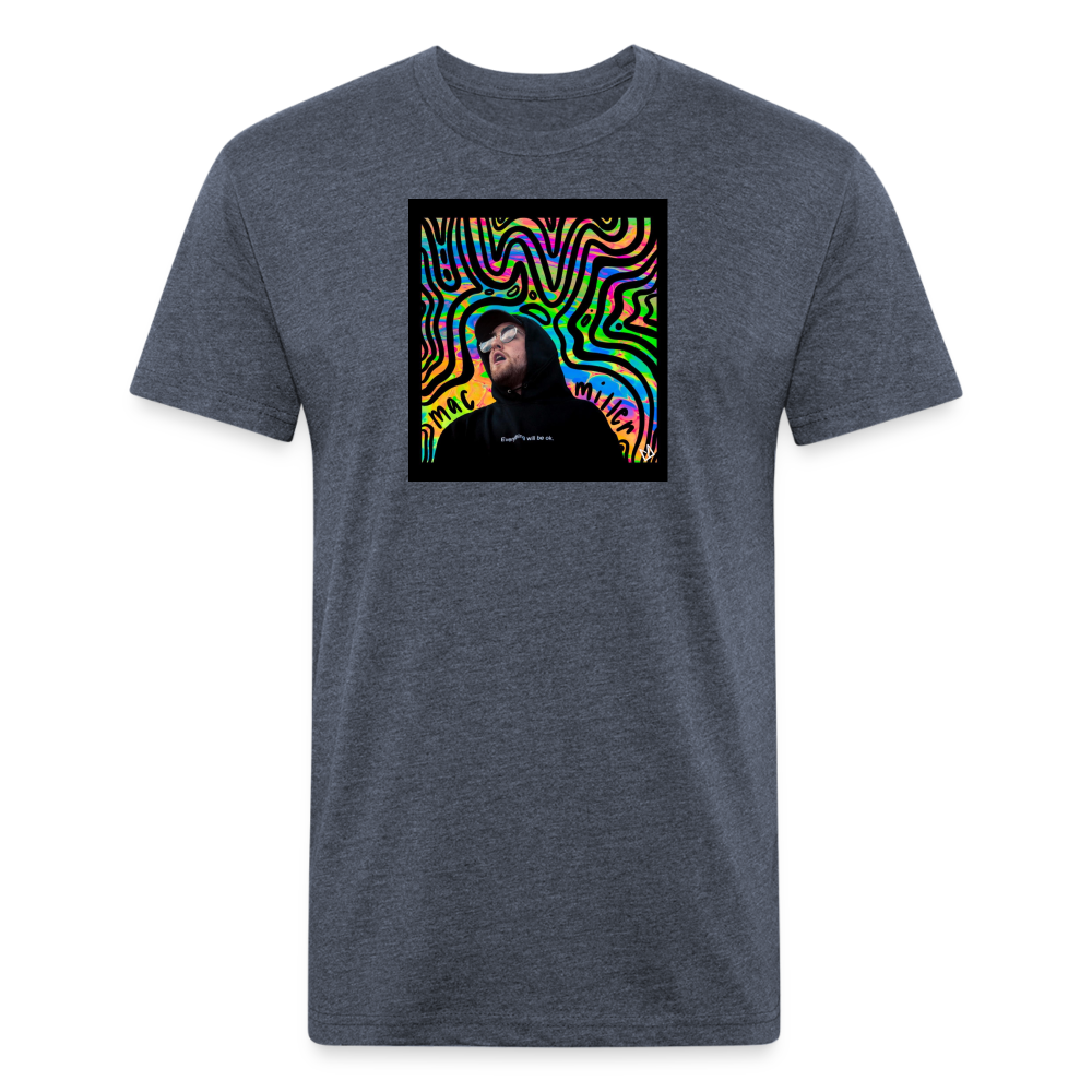 Mak M 1 Fitted Cotton/Poly T-Shirt by Next Level - heather navy