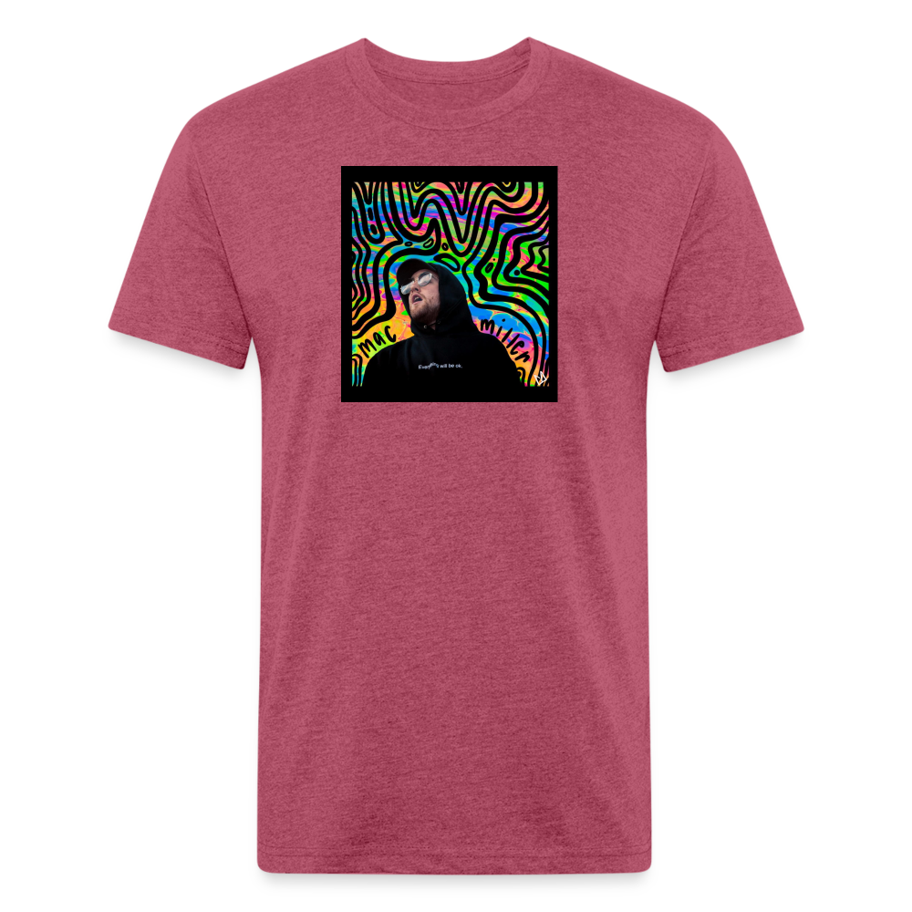 Mak M 1 Fitted Cotton/Poly T-Shirt by Next Level - heather burgundy