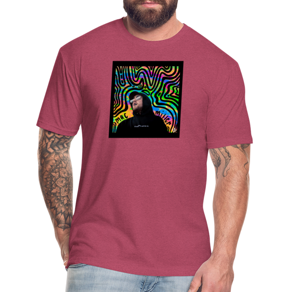 Mak M 1 Fitted Cotton/Poly T-Shirt by Next Level - heather burgundy
