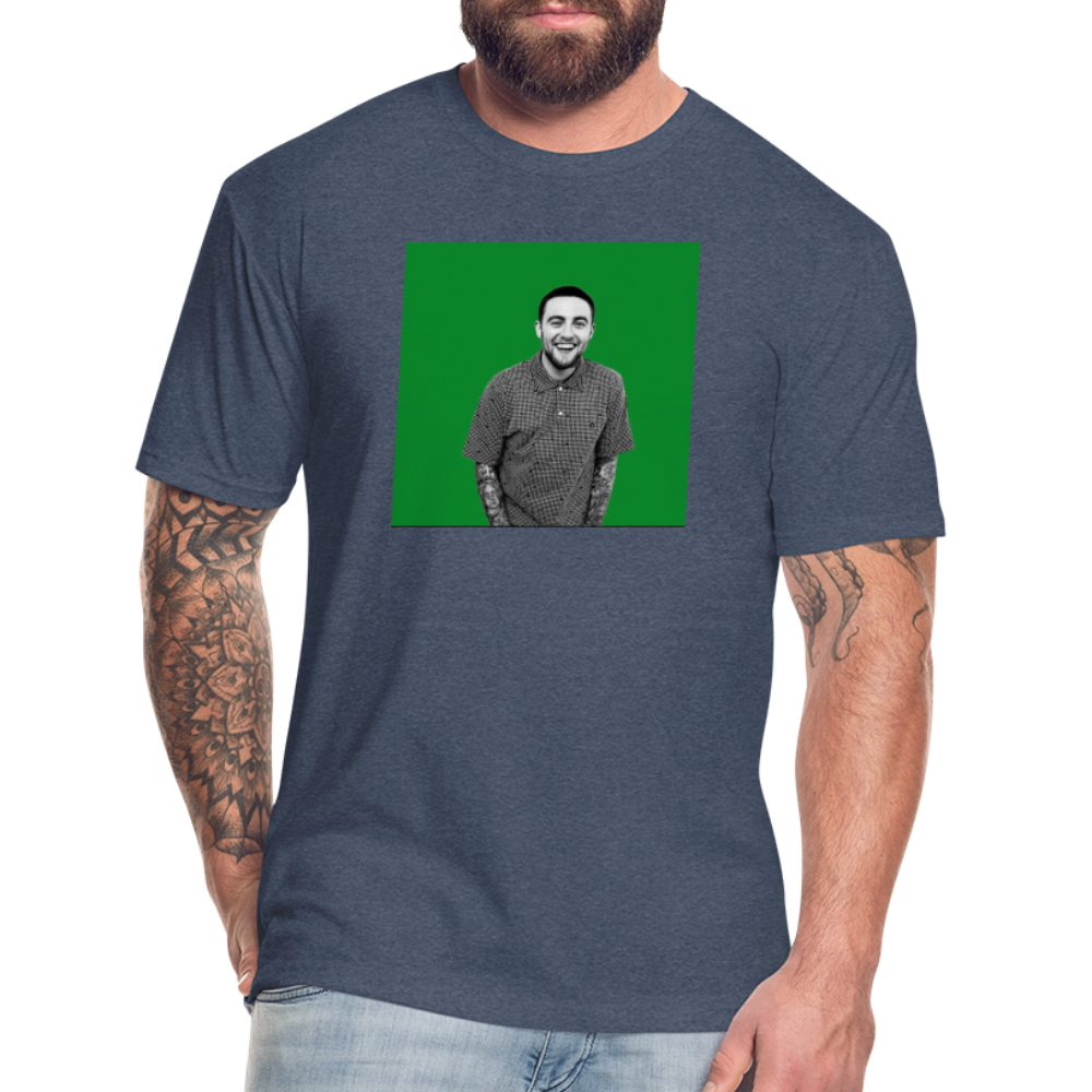 Mak M 2 Fitted Cotton/Poly T-Shirt by Next Level - heather navy