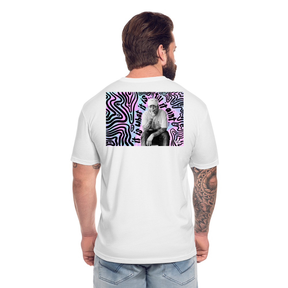 Mak M B/F 1 Fitted Cotton/Poly T-Shirt by Next Level - white