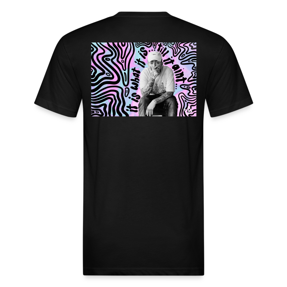 Mak M B/F 1 Fitted Cotton/Poly T-Shirt by Next Level - black