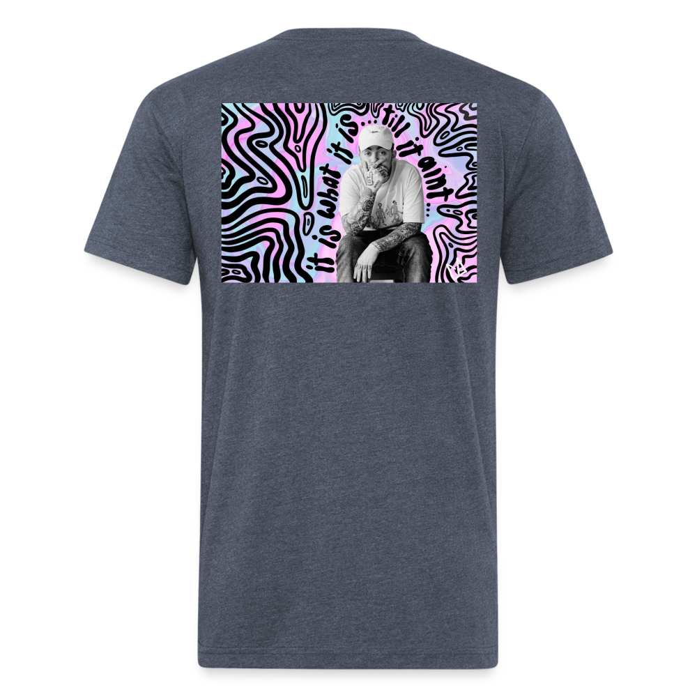 Mak M B/F 1 Fitted Cotton/Poly T-Shirt by Next Level - heather navy
