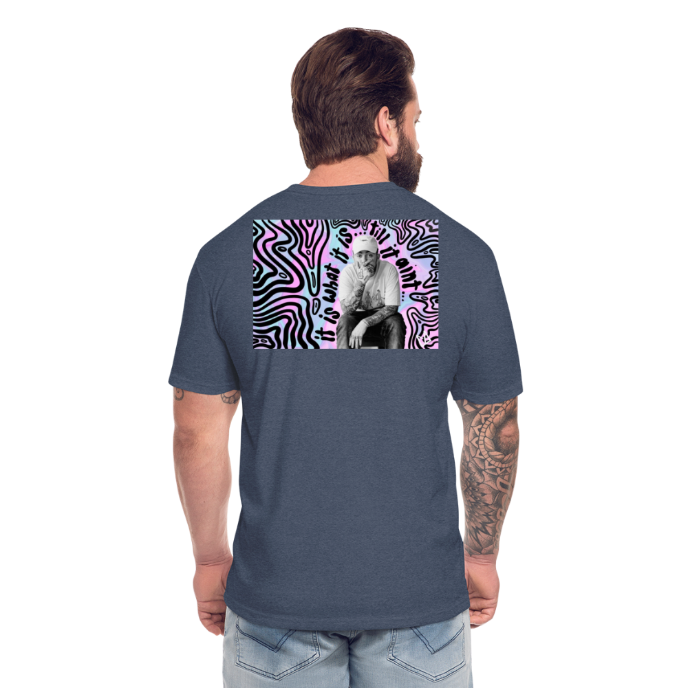 Mak M B/F 1 Fitted Cotton/Poly T-Shirt by Next Level - heather navy